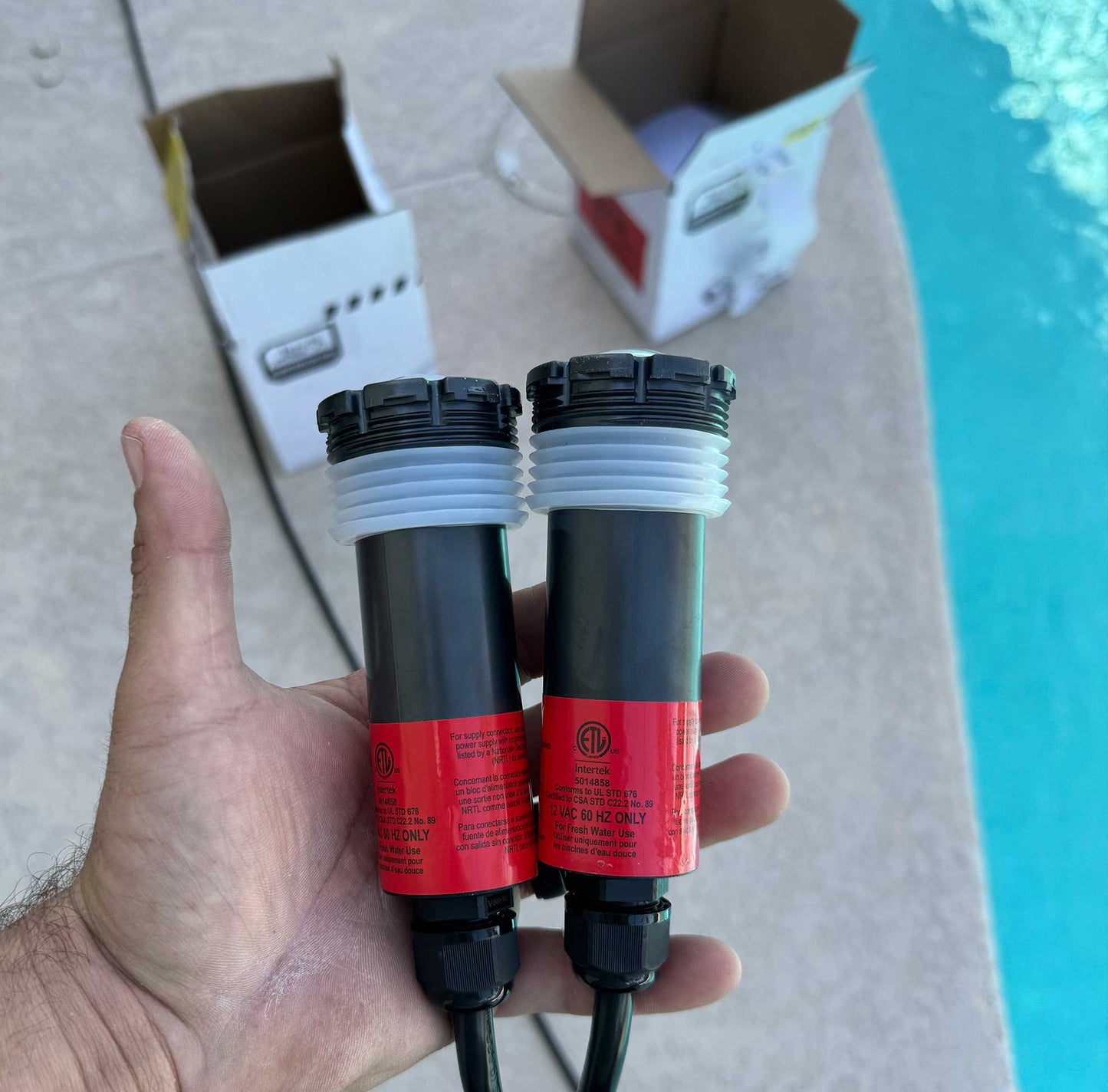 Globrite Adapters on Jandy P series HydroCool with Globrite Adapters